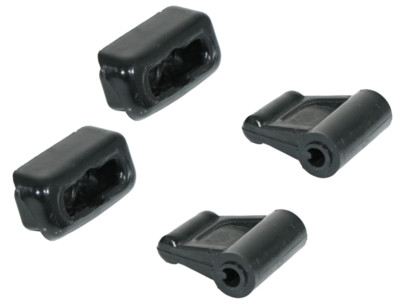2x clip set for Mercedes R107 sun visors - black