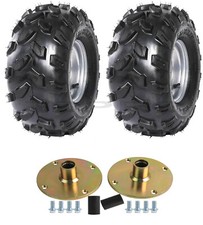 2pc 8 Wheels 18x9.5-8 18x9.50-8 Tires Rims 4 Lug 23t Axle Hub Go Kart Quad Atv
