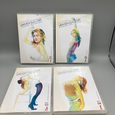 Carmen Electra's Aerobic Striptease Dance Workout Lot of 4 DVDs 1-2-3-4