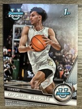 2023-24 Bowman University Chrome #9 Zaccharie Risacher RC 1st Bowman