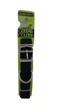 NEW Aspen Pet Black Dog Collar 22" Neck size & 1" width pet supplies