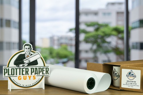 1 Roll 36lb Coated Bond 36" x 100' Inkjet Presentation Paper Design Jet Plotter - Picture 3 of 3