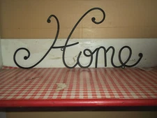 HOME sign black metal 15.5 x 7 x .25 new house Merry Christmas door porch TAG