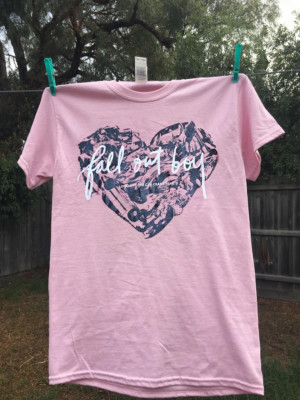 Fall Out Boy Infinity On High Long Live The Car Crash Hearts Pink T-Shirt  AC232