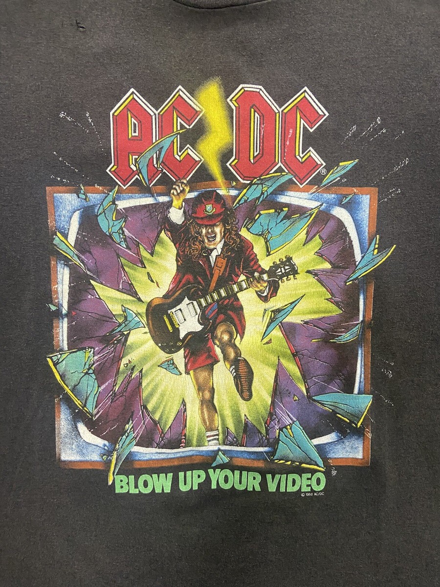 【sale!!!】90s MEXICO製 ALSTYLE ACDC バンドツアー AC/DC Japan Tour 1981 Men's Long Sleeve Black T-Shirt NWOT