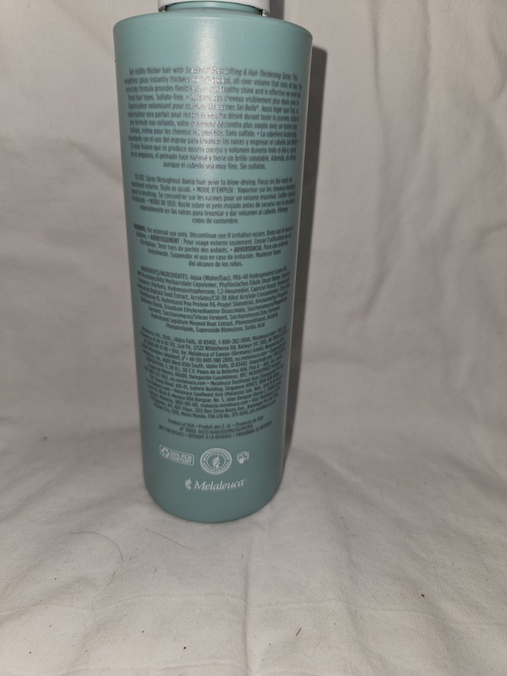 NEW Sei Bella Luxury Daily Treatment 8oz Root Lifting and Hair