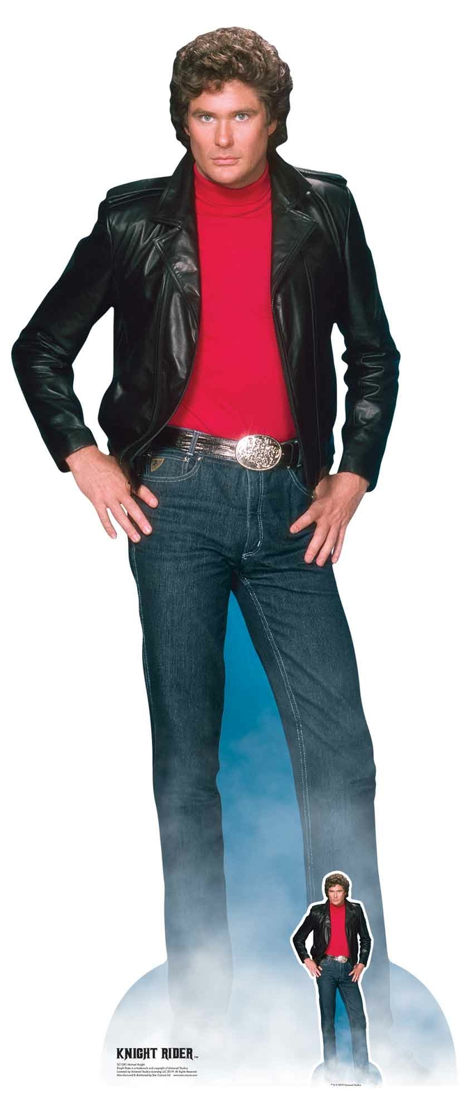 David Hasselhoff as Knight Rider Official Lifesize & FREE Mini Cardboard Cutout