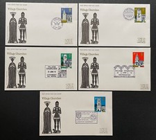 1972 FDC Village Churches. Full Set on Post Office Covers.