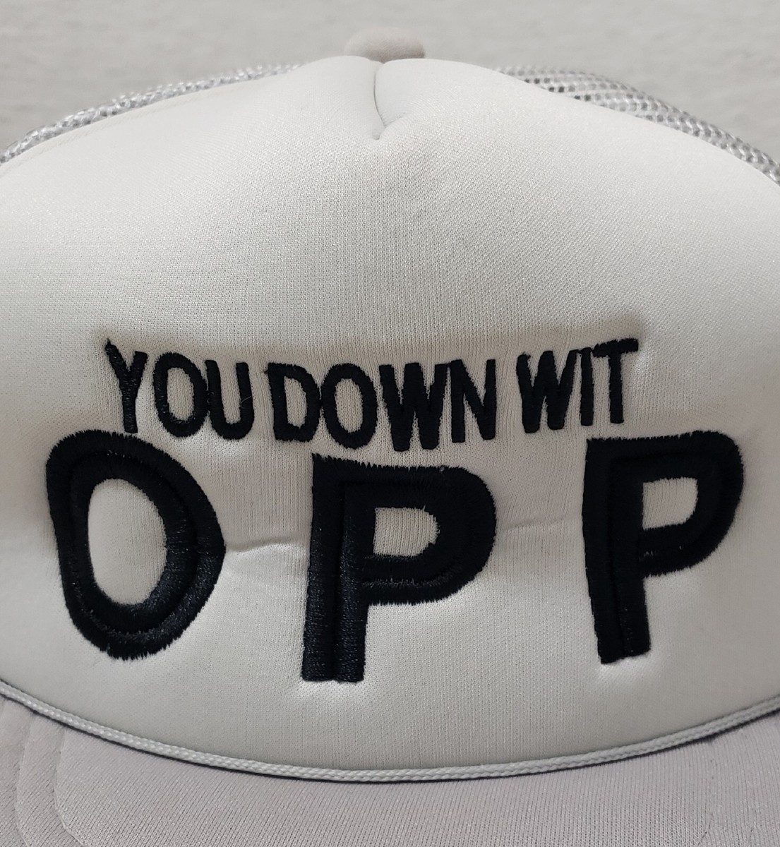 希少品 90s Naughty by Nature ''OPP'' レザーCAP Vtg 90s Naughty By Nature You Down Wit OPP Hat Snapback Cap