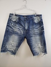 S5 Y2K Smoke Rise Men's Jeans Shorts Size 42 Distressed Cut off Streetwear