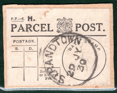 GB Irlanda ETIQUETA POSTAL PAQUETE *STRANDTOWN* Belfast CDS 1930{samwells}BROWN120 - Imagen 1 de 10