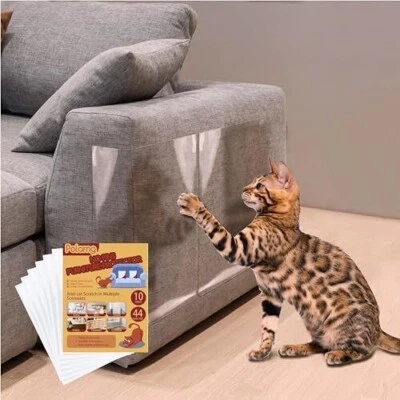 CA&T 10 Anti-Scratch Cat Furniture Protectors Deterrent Tape Single-Sided Sticky Tape