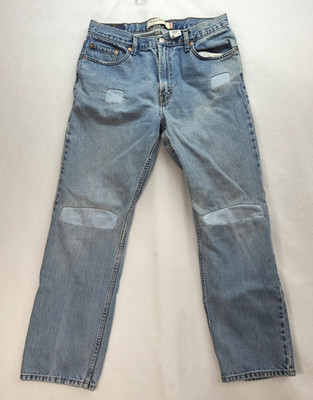 Levis 505 Distressed Jeans Patches Relaxed Fit 36x32