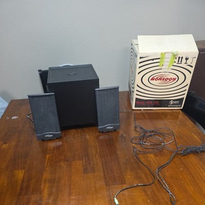 Monsoon MM-700 Self Amplified Speaker System with Subwoofer - Tested - Rare