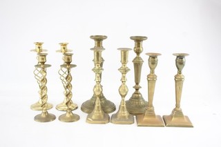 Collection Of Brass Candlestick Holder Pairs 5253G