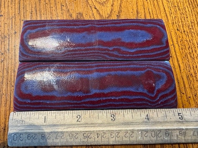 BEAUTIFUL PURPLE COLORED G10 CANVAS MICARTA KNIFE HANDLE MATERIAL BLANK SCALES