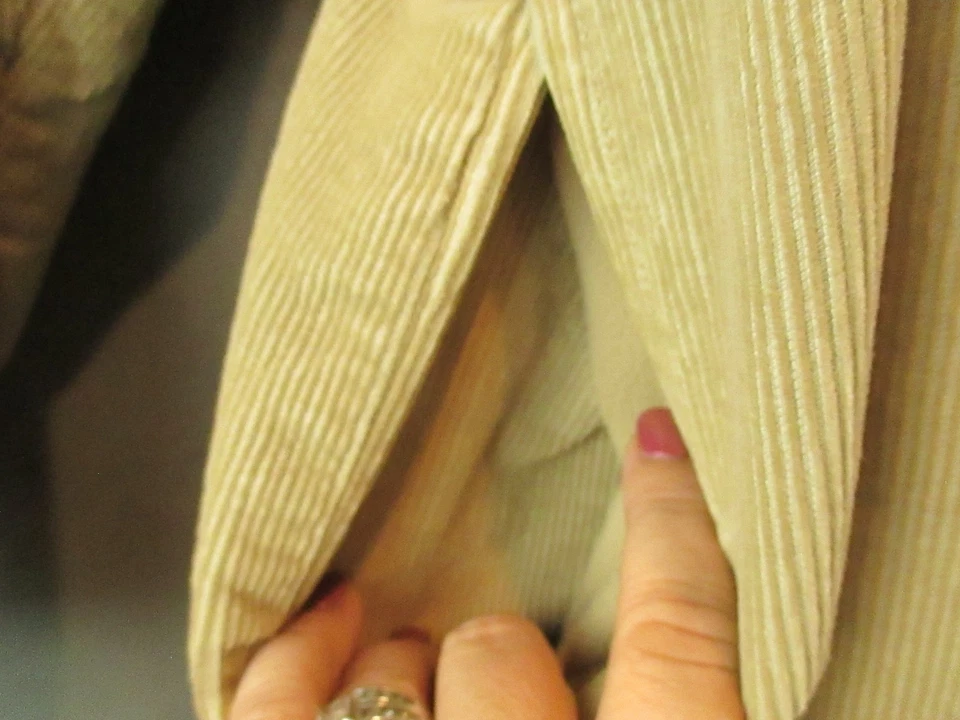 Life Is Good Corduroy Shirt Jacket Mens Large Tan Lined Workwear Elbow Patch - Image 4 of 4