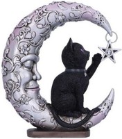 Gadget - Nemesis Now: Luna Companion Moon And Cat Ornament -D- Nemesis Now