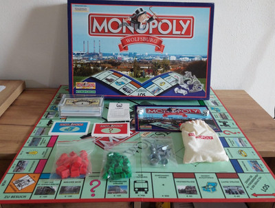 Monopoly WOLFSBURG Städte Edition v. Hasbro 2008 , komplett , selten gespielt