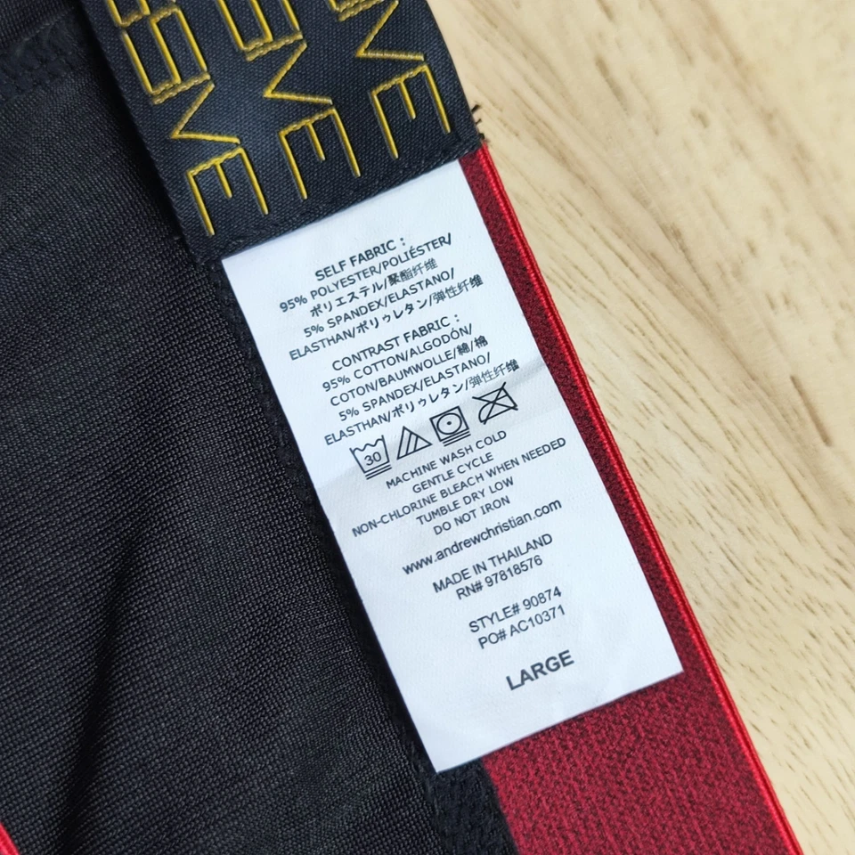 Andrew Christian Saxy Ropa Interior Parte Inferior Vacía Calor Boxer, Rojo, Grande Foto 3 de 4