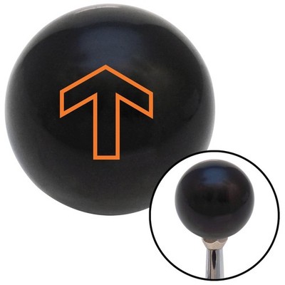 Orange Broad Arrow Up Black Shift Knob w/ M16x1.5 Insert Shifter Auto Manual