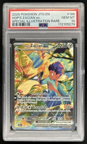 2025 Pokemon Journey Together Hop's Zacian ex #186/159 PSA 10 GEM MINT