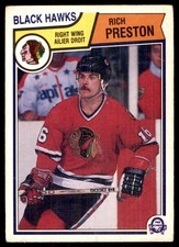 1983-84 O-Pee-Chee Rich Preston Chicago Blackhawks #110