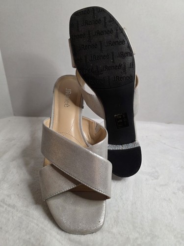 J. Reneé Cindee Champagne Sandles Size 10W - Picture 7 of 15