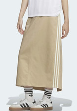 Adidas Originals 3S Chino Skirt Women Lifestyle Casual Cotton Dress Beige HZ0848