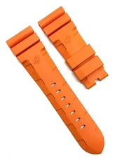 Officine Panerai Accordion 26mm x 22mm Orange Rubber Watch Strap Authentic OEM