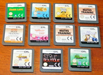 LOT 11 JEU CONSOLE nintendo DS GUITAR HERO boutique FARM LIFE fort boyard MATHS - Photo 1/4