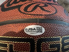JSA HARLEM GLOBETROTTERS LEGEND HALL OF FAMER MEADOWLARK LEMON SIGNED INSCR BALL