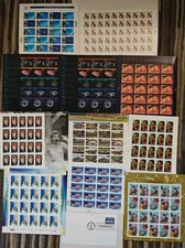 Lot Of 11 Vintage Stamp Sheets Stamps + 1 FDC First Day Issue