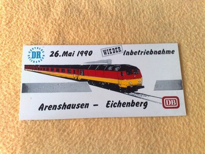 Mini ZLS DR Arenshausen - Eichenberg Wieder Inbetriebnahme 26. Mai 1990 DB