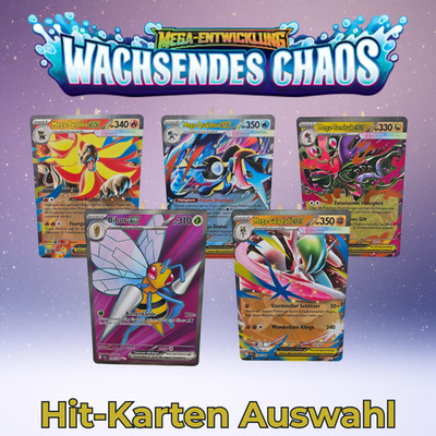 MEGA Pokemon Set - Wachsendes Chaos CRI - Alle Hit Karten - u.a. Quajutsu Bibor