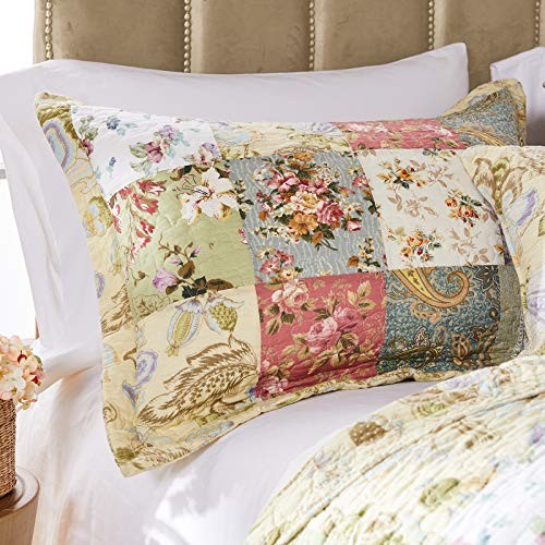 Greenland Home Blooming Prairie Cotton Patchwork Quilt Set, Full/Queen (3 Piece) - Picture 10 of 11