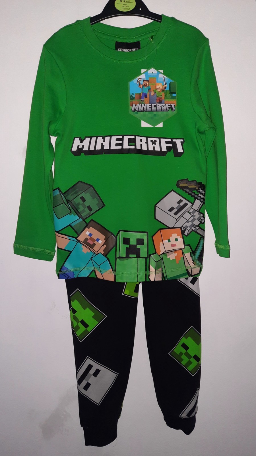 Minecraft Pyjamas with Snoodie Hooodie 3 Piece  age 4-5 image 6