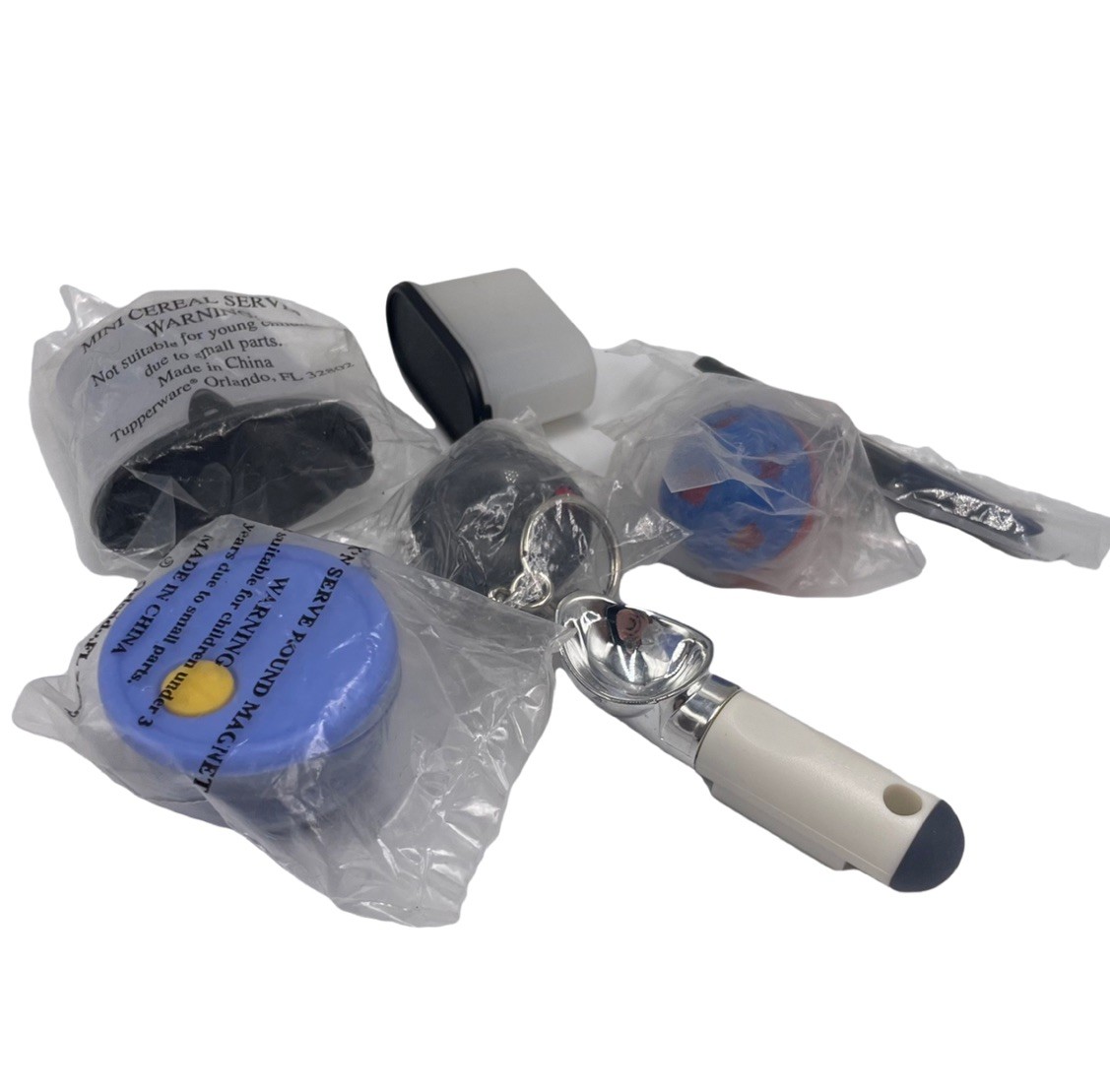 Tupperware Mini Tiny Treasures Keychain Magnet Vintage Set of 7