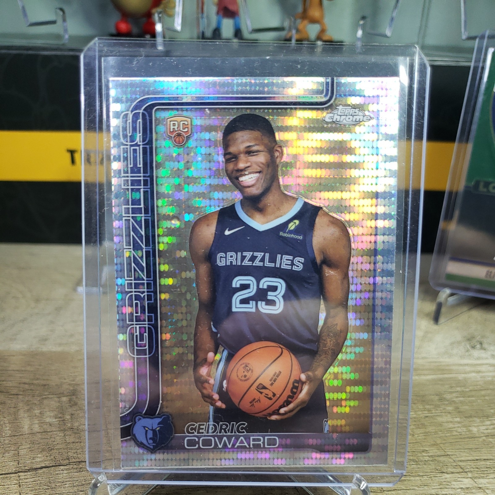 Cedric Coward 2025-26 Topps Chrome #261 Rookie Prism Refractor Grizzlies