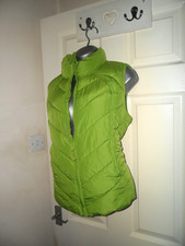 Ladies Bright Lime Green quilted softsheel style body warmer gilet size 12/14