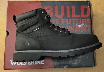 Wolverine Floorhand WP Waterproof Work Boots Black Men s 13 EW Wide W10691 NEW
