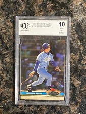 Topps 1991 Stadium Club George Brett #159 Kansas City Royals BCCG 10