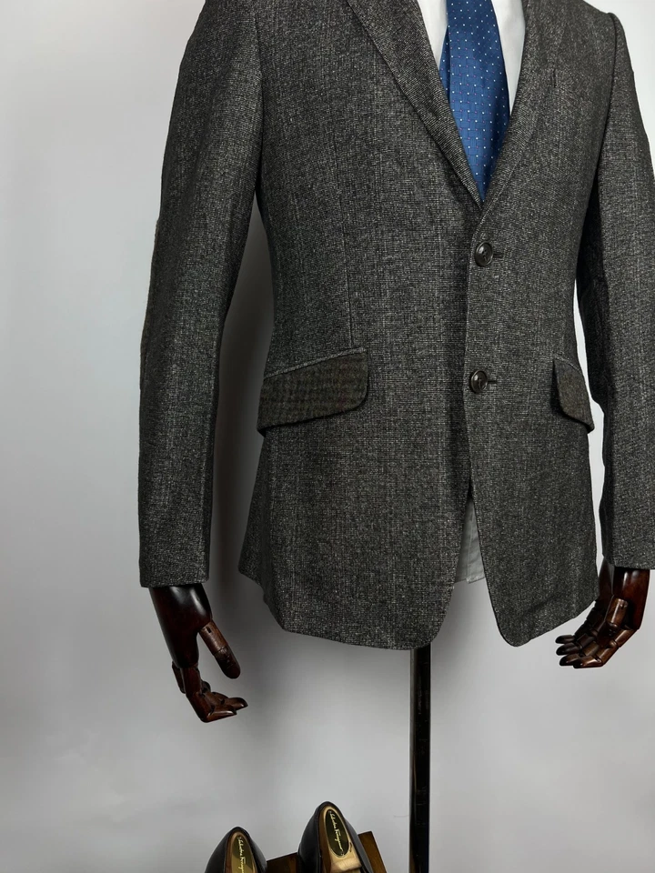 Chaqueta Blazer Italiana de Lujo Etro Milano Para Hombre Retazos Parche en el Codo Talla US 38 Foto 3 de 4