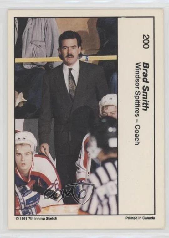 1990-91 7th Inning Sketch OHL Brad Smith #200 - Image 2 of 2