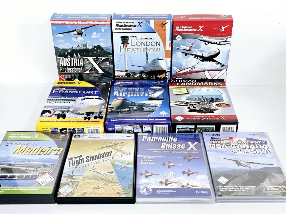 MICROSOFT FLIGHT SIMULATOR X German Landmarks Airport London Austria Sammlung 