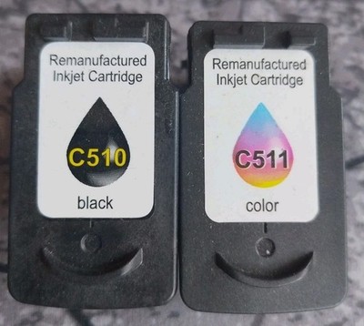 Tintenpatronen für Canon 510 Schwarz + Canon 511 Farbig  DE-Kostenloser versand!