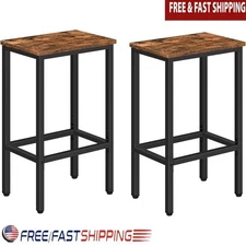 Set of 2 Adjustable Bar Stools Industrial Kitchen Counter Chairs High Quality US
