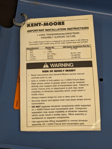 Kent Moore J-42055 Transmission & Drive Line Support Fixture INCOMPLETE - Bild 7 von 8