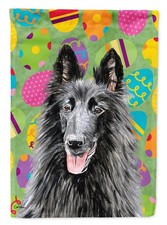 Caroline's Treasures Belgian Sheepdog Easter Eggtravaganza Garden Flag SC9478GF