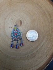 Antiker Italienischer Mikromosaik-Anhänger, Handgefertigt, Vintage, Millefiori